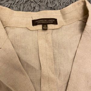 French linen flax blazer